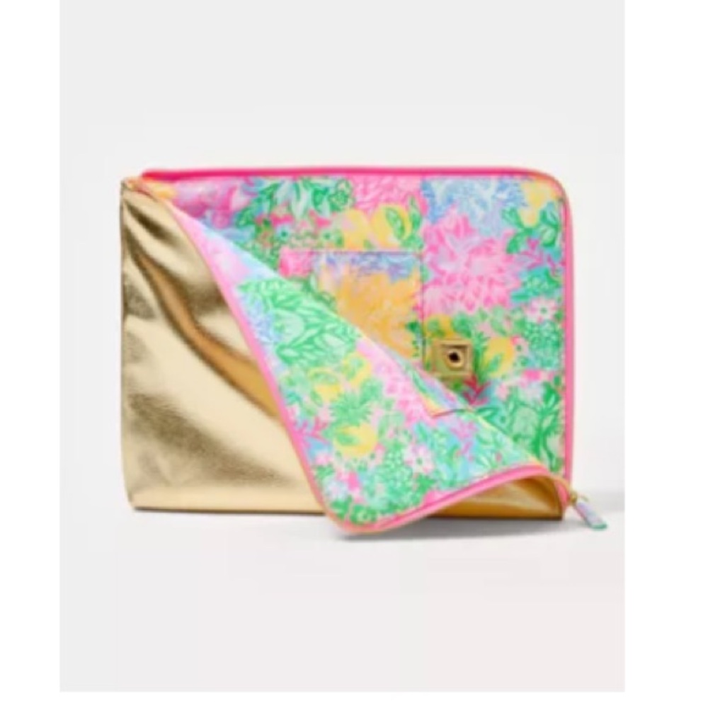 Lilly Pulitzer NWT Travel Organizer In Print Multi Bright Delight Patch GWP